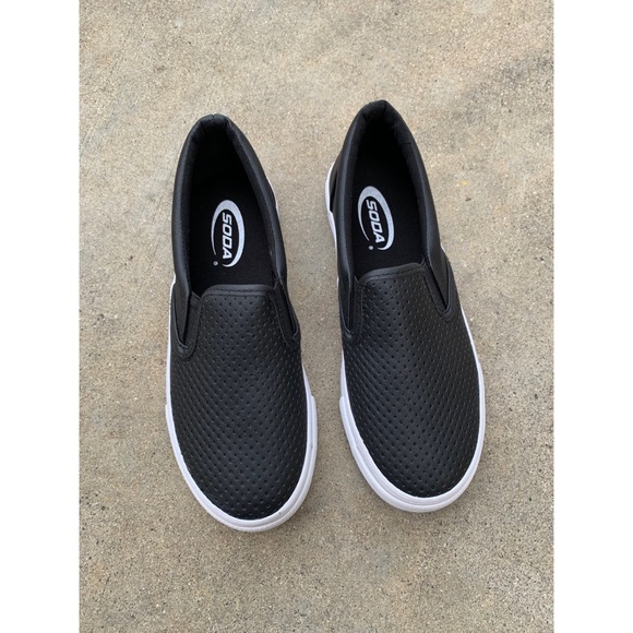 Soda Tracer Perforated Slip On Sneakers Flats - Picture 2 of 7